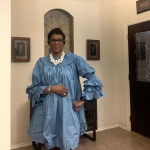 FREE Necklace Ruffle Sleeve Dress